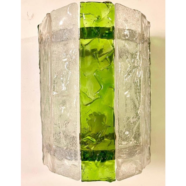 Vintage Italian Wall Light in Glass by Albano Poli for Poliarte, 1970s, Set of 2 For Sale - Image 6 of 10