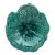 19th Century English Green Majolica Strawberry Platter For Sale