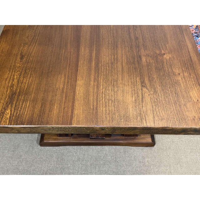 Wood Elm Monastery Table, 1970s For Sale - Image 7 of 18