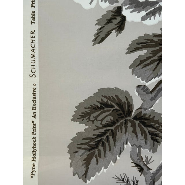 Traditional Schumacher Fabric 174453 | Pyne Hollyhock, Grisaille - Schumacher Fabric 2 Yards For Sale - Image 3 of 5
