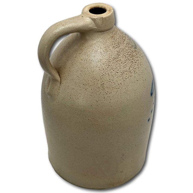 Excellent Antique American 2 Gallon Blue Decorated Stoneware Jug by F B Norton & Co. Worcester Massachusetts 1880s For Sale - Image 15 of 18