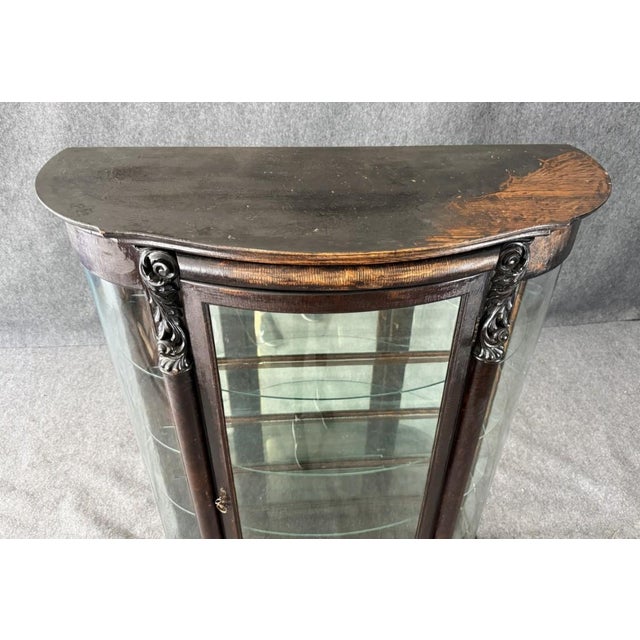Early 1900s Curio Cabinet With Paw Feet For Sale In Raleigh - Image 6 of 14