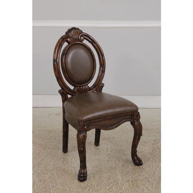 Hooker Leather Top Games Table & 4 Chair Gaming Set For Sale - Image 11 of 18