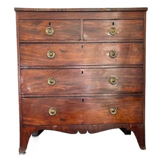 19th c. Mahogany 5 Drawer Chest For Sale