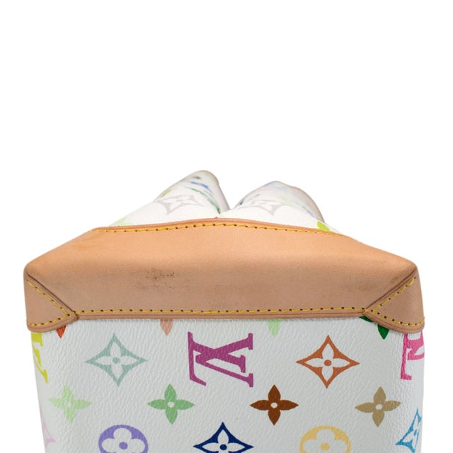 Late 20th Century Vintage Louis Vuitton Monogram Multicolore Audra M40047 White Handbag For Sale In Houston - Image 6 of 15