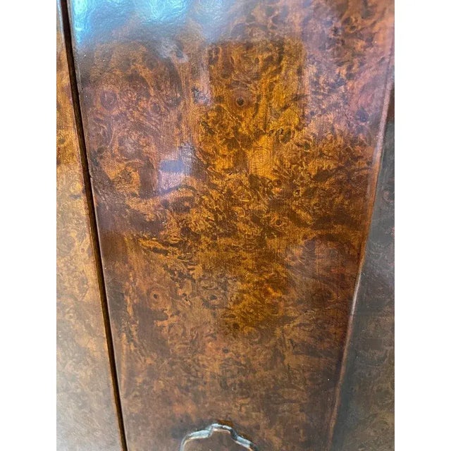 Wood Burlwood Console & Mirror Set 1940s For Sale - Image 7 of 13