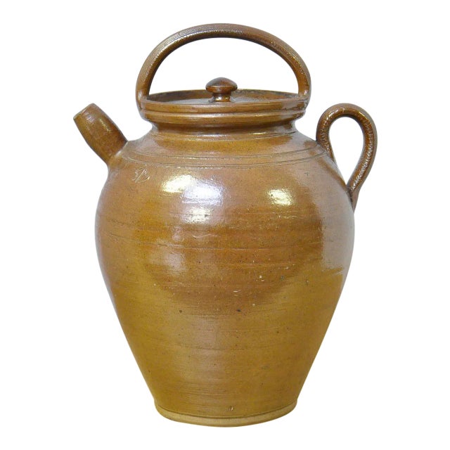 Vintage French Stoneware Pot For Sale