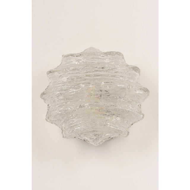 Petite Ice Glass Sconces from Limburg, Germany, Set of 2 For Sale - Image 3 of 10
