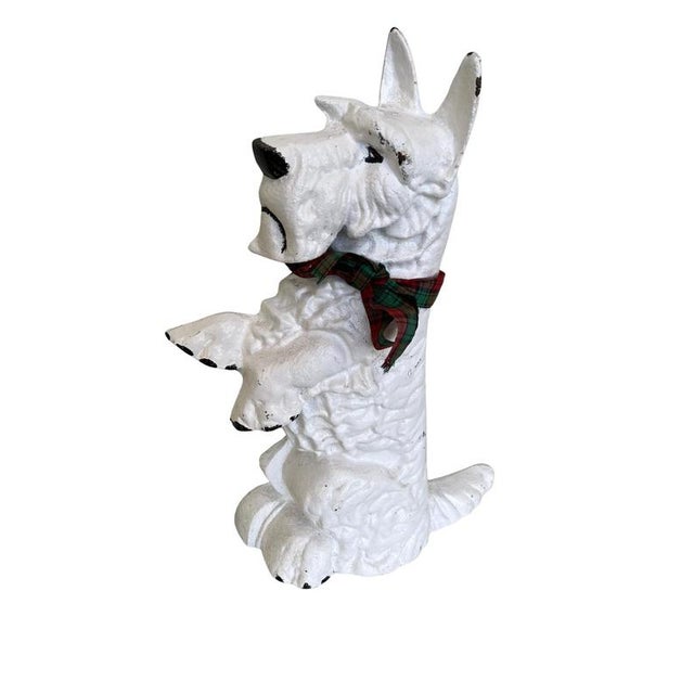 Metal Vintage Cast Iron Doorstop of Scottie Dog For Sale - Image 7 of 7