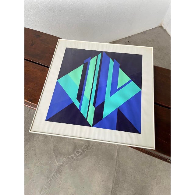 After Vasarely, Composition, 1970s, Lithograph For Sale - Image 4 of 12
