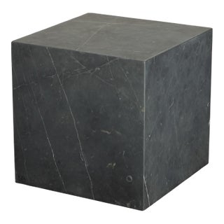 Restoration Hardware Marble Cube Occasional End Side Table For Sale