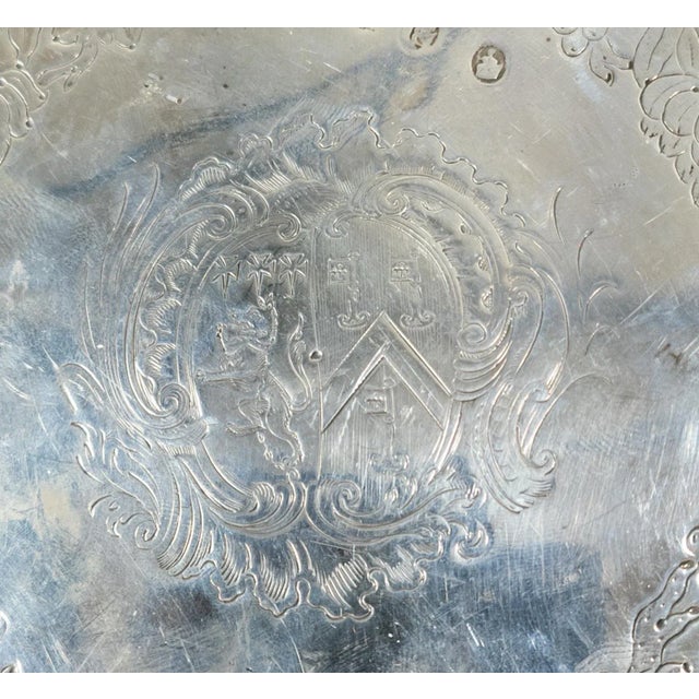 Traditional 18th Century Irish Sterling Silver Dublin Hallmarked Salver For Sale - Image 3 of 12