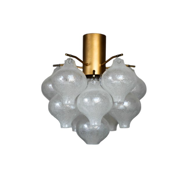 Gold Mid-Century Tulipan Glass Pendant Light from J. T. Kalmar, 1960s For Sale - Image 8 of 8