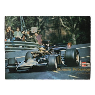 Champion Advertising Poster of Ronnie Peterson in John Player Special Lotus, 1973 For Sale