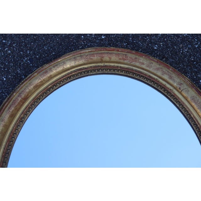Louis Philippe Oval Giltwood Mirrors, Set of 2 For Sale - Image 3 of 12