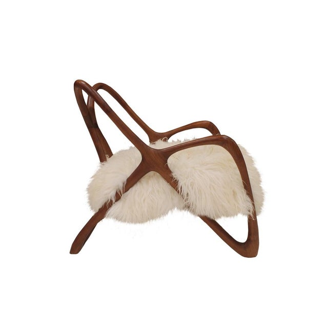 Modern Set of Sculptural Wooden Armchairs, Italy For Sale - Image 3 of 13