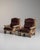 1970s Brutalist Brown Wood Pair of Club Chairs For Sale - Image 14 of 15