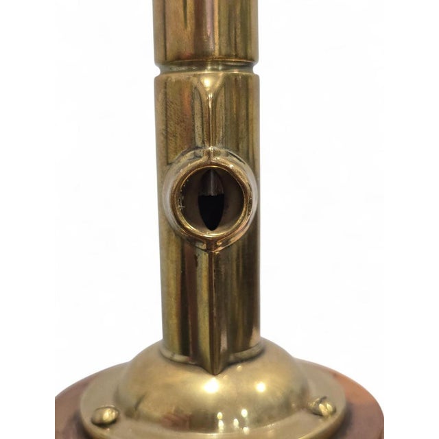 Wood Antique Barrel-Shaped Cigar Cutter in Wood and Gilt Brass, 1900 For Sale - Image 7 of 9