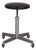Vintage Industrial Metal and Leather Stool, 1960s For Sale