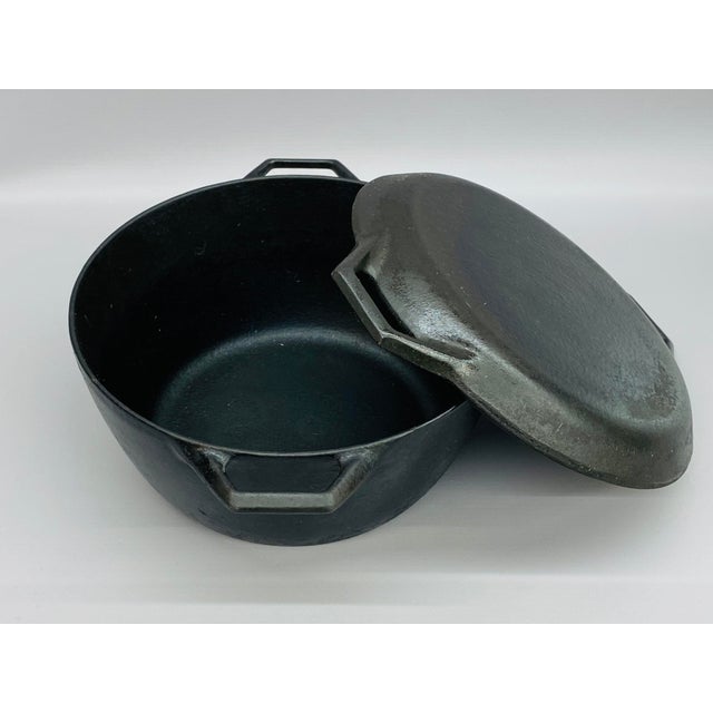 Metal 1970s Michael Lax for Copco Danish Cast Iron D3 4 Qt. Dutch Oven For Sale - Image 7 of 11