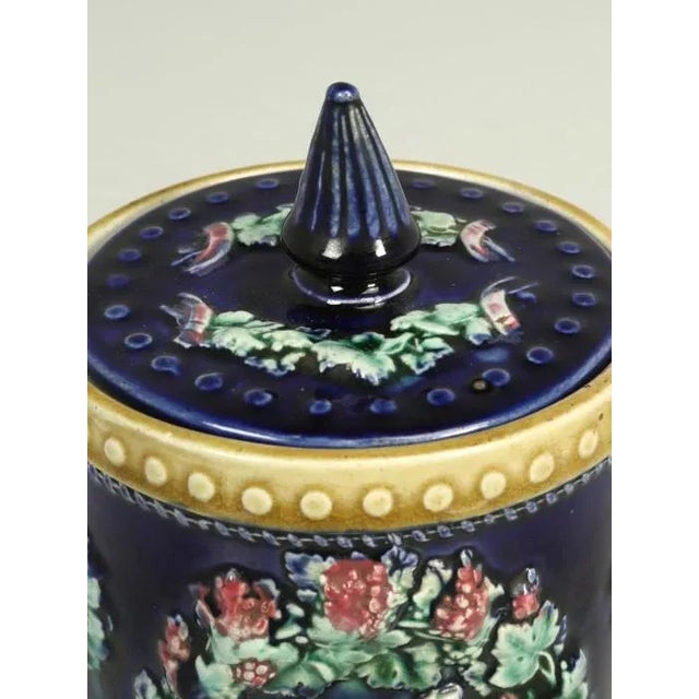 Late 19th Century Antique English Condensed Milk Container Is a Deep Cobalt Blue For Sale - Image 5 of 9