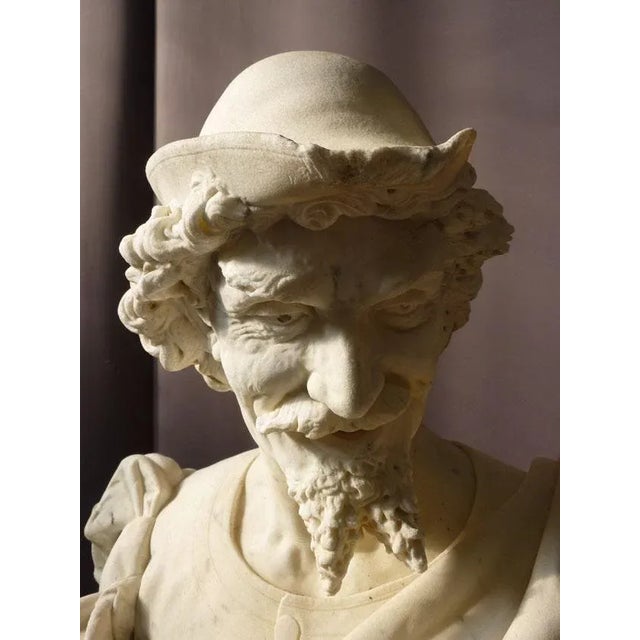 Antique Marble Sculpture by Benvenuti For Sale - Image 7 of 13