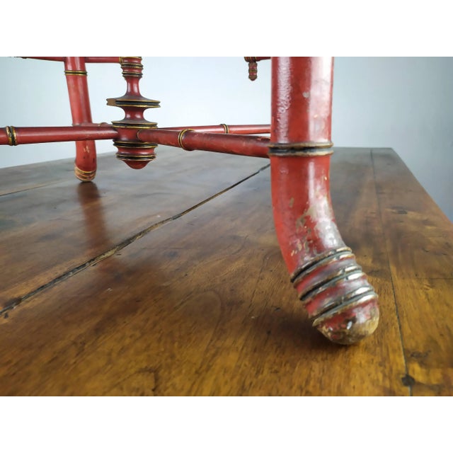 Napoleon III Bamboo Pouf For Sale - Image 9 of 17