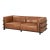 Henry Industrial Modern Leather Sofa - Micheal Cherry For Sale