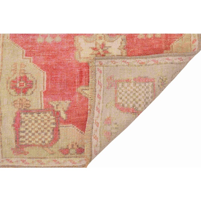 Mid-Century Modern Vintage Turkish Mini Rug For Sale - Image 3 of 3