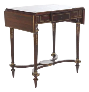 Linke Attr. Louis XVI Rosewood Ormolu Lady's Drop-Leaf Desk 19thC