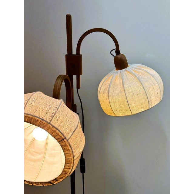 Vintage Danish Adjustable Teak Standing Lamp from Domus, 1970s For Sale - Image 5 of 16