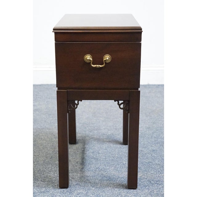 Ethan Allen Georgian Court Solid Cherry Traditional 16x11" Box on Stand 11-3403 - 225 Vintage Finish For Sale In Kansas City - Image 6 of 12