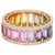 Natural Multi Sapphire Ring With Natural Diamonds in 18k Gold For Sale - Image 4 of 8