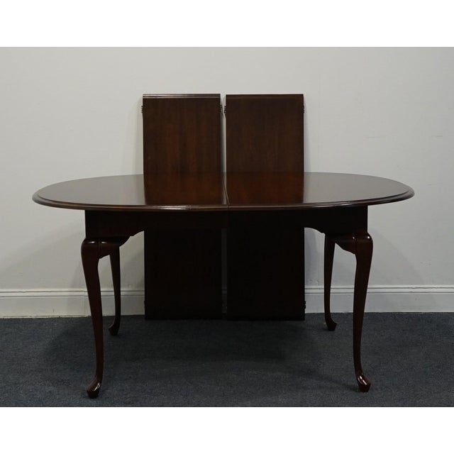 Wood Cresent Furniture Solid Cherry Traditional Style 90" Oval Dining Table For Sale - Image 7 of 11