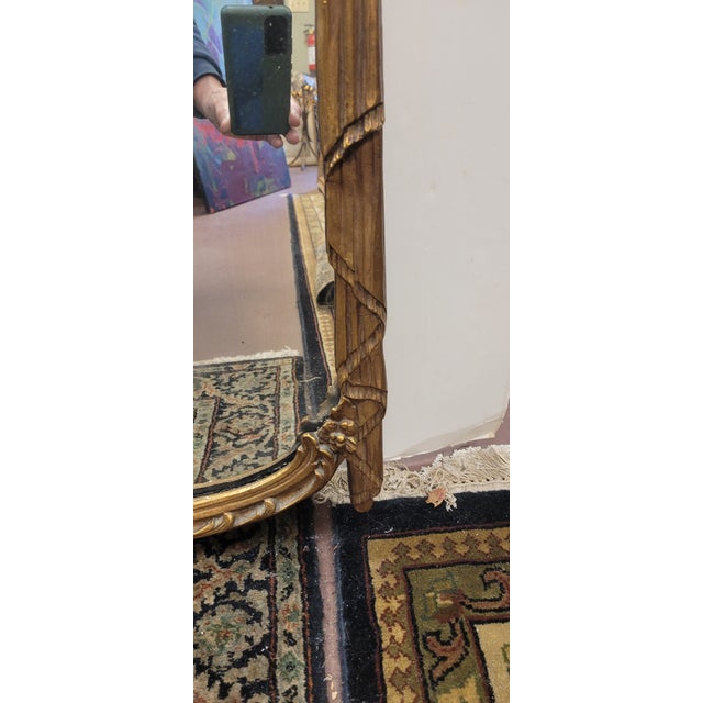 Beautiful Antique French Rococo Trumeau Mirror For Sale - Image 9 of 16