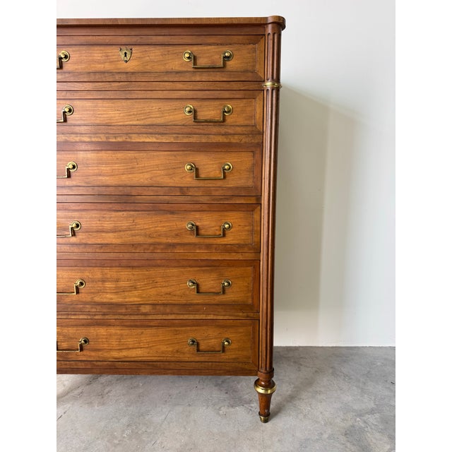 1970s 1970s Baker Furniture Hollywood Regency Louis XVI–Style Five-Drawer Chest For Sale - Image 5 of 12