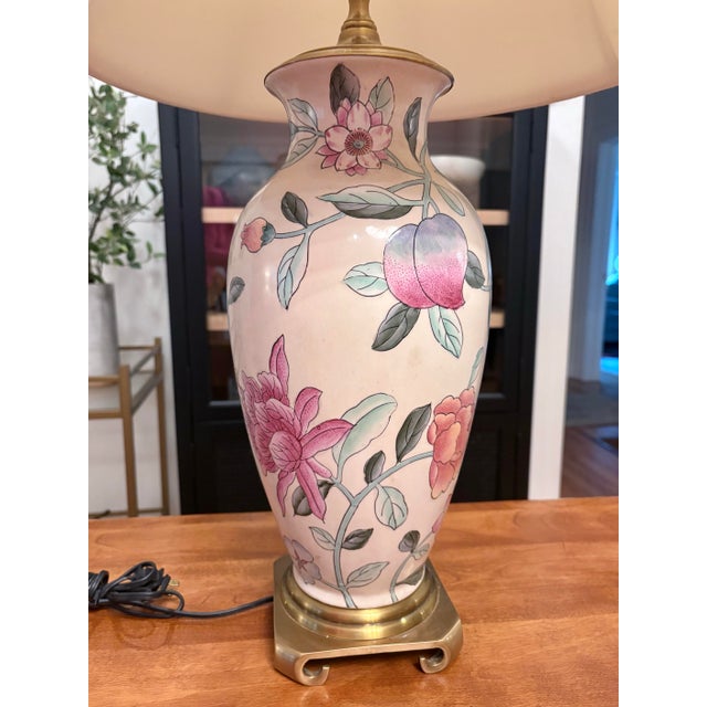 Wildwood Late 20th Century Wildwood Chinoiserie 3-Way Lamp With Shade For Sale - Image 4 of 11