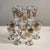 1960s Set of 8 24k Gold Encrusted Crystal Liqueur Footed Mini Tumbler Glasses Barware Set For Sale - Image 9 of 13