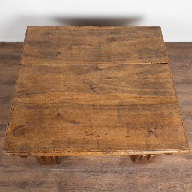 Rustic 20th Century Hungarian Rustic Square Coffee Table With Vice Base For Sale - Image 3 of 15