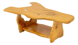 Steve Heller Live Edge Carved Maple Coffee Table