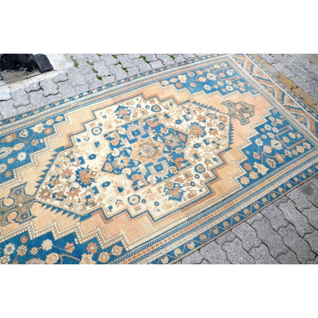 1960s Vintage Wool Rug For Sale - Image 9 of 12