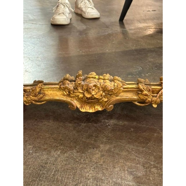 Gold 19th C. French Louis XV Giltwood Mirror For Sale - Image 8 of 9