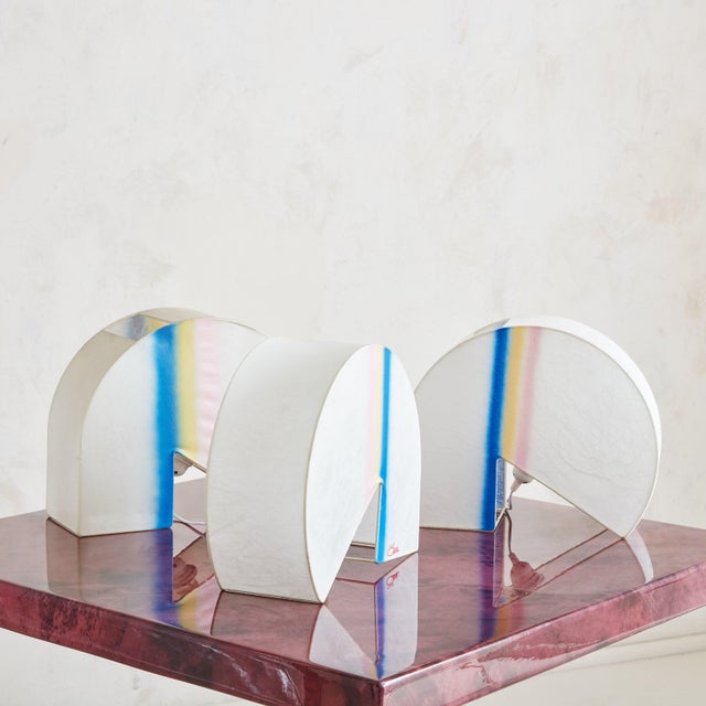 Rainbow Cocoon Table Lamp Attributed to Cazal Crèation, Italy 1970s For Sale - Image 4 of 11