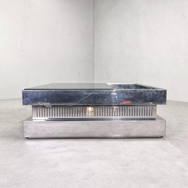 1970s lluminated Glass Coffee Table, 1970s For Sale - Image 5 of 16