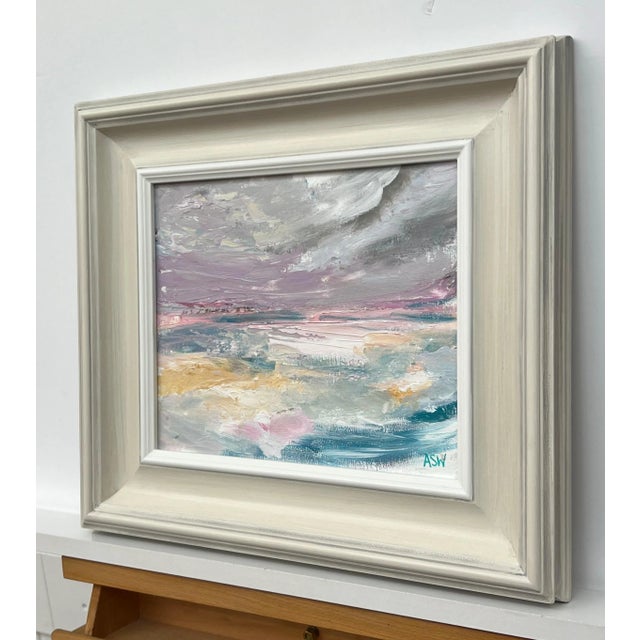 Angela Wakefield Ethereal Horizon - Dreamlike Abstract Sea Landscape Art by Contemporary Artist, 2024, Framed For Sale - Image 4 of 12