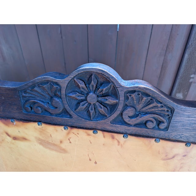 Set of 6 Vintage Spanish Revival Dining Chairs (4 Side, 2 Captain’s)-Project Set For Sale - Image 10 of 10