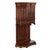 GOTHIC REVIVAL CARVED WALNUT COURT CUPBOARD France c. 1880 Carved walnut, iron 64 3/8” H x 16 5/8” D x 38” W A handsomely...