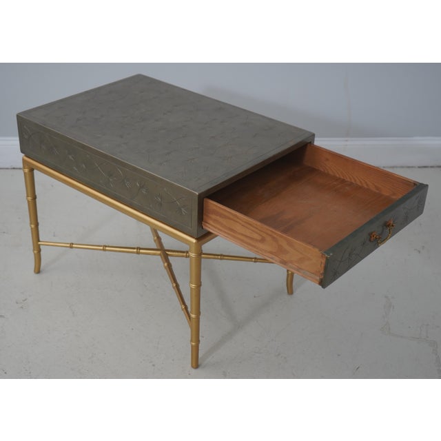 Mid-Century Modern Kittinger Mid-Century Modern Faux Bamboo Side Table For Sale - Image 3 of 18