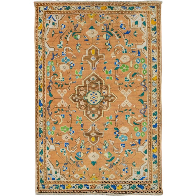 Vintage Persian Mahal Rug – Size: 4' 3" X 6'9" For Sale