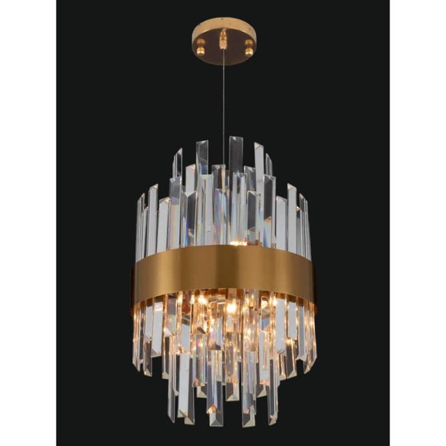 Contemporary Collection Minerva Chandelier in Metal and Crystal by Jago For Sale - Image 3 of 17